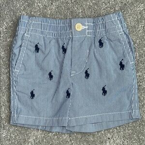 Polo by Ralph Lauren Blue and White Striped Shorts 6 months NWOT